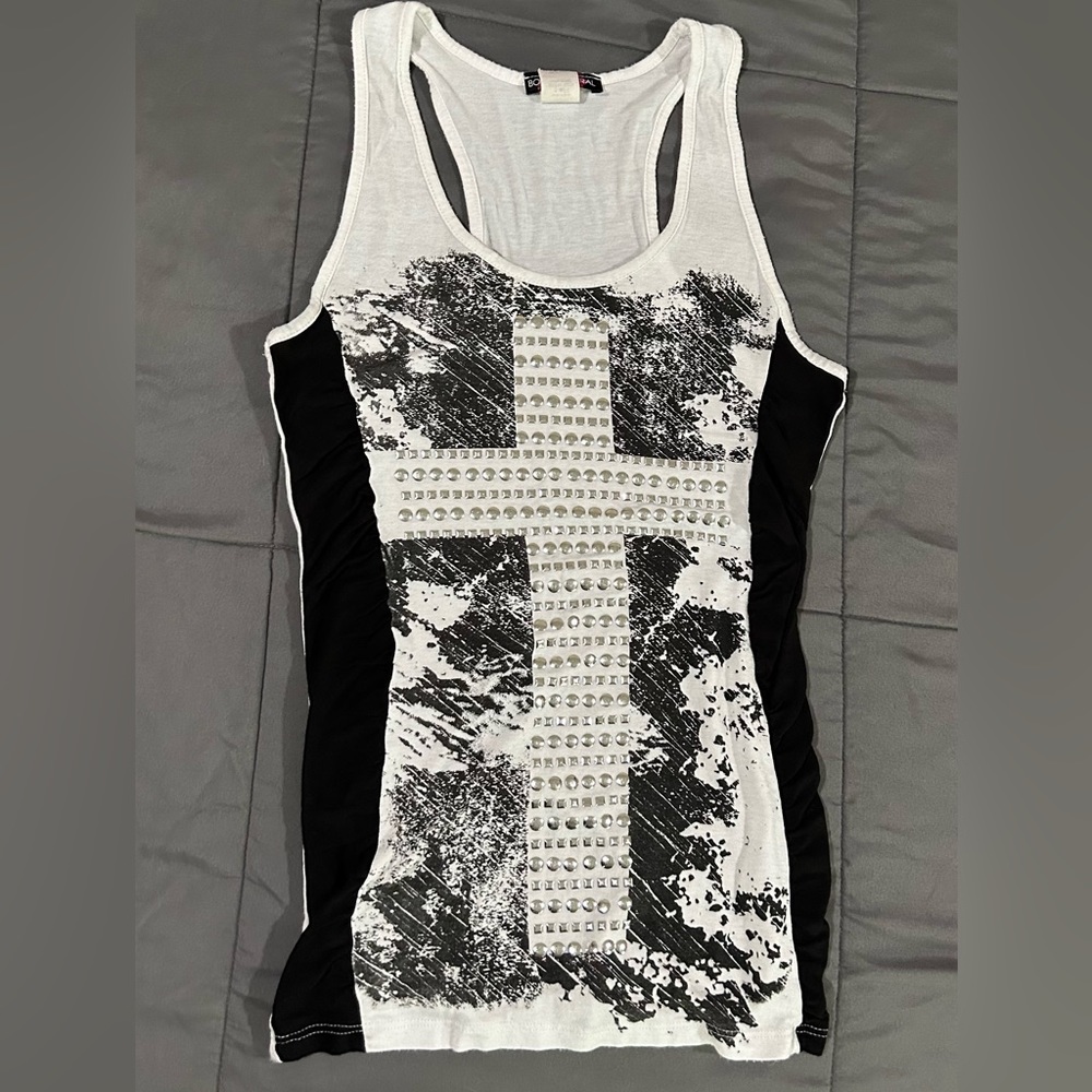 Body Central Tank Top Size Medium M Cross Racerback Shirt